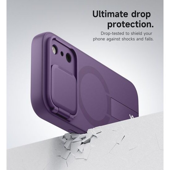 Husă Suritch MagSafe cu Suport și Protecție Cameră iPhone 17 Pro / 18 Pro, mov
