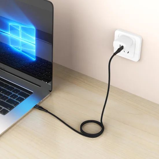 Tech-Protect UB11T UltraBoost USB-C Kabel - PD100W/QC3.0 - 1m Schnellladekabel mit Textilgeflecht - Schwarz