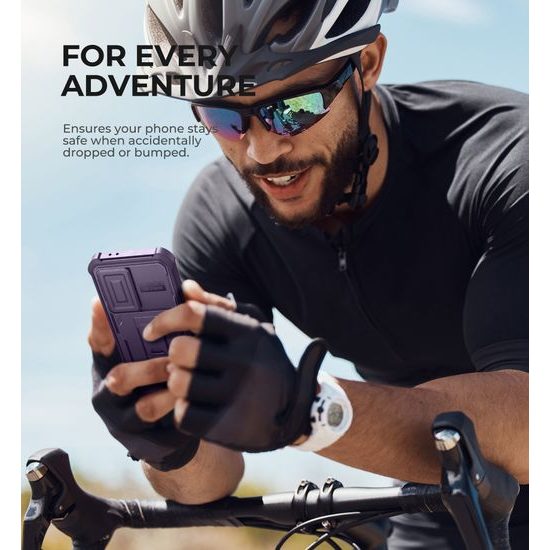 Dexnor 360 Kickstand Camprotector θήκη Samsung Galaxy A17, μωβ