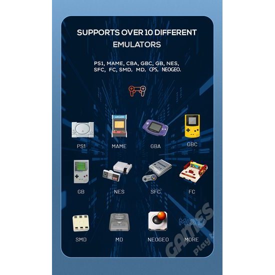 Project X Φορητή κονσόλα παιχνιδιών με οθόνη 4,3" HD IPS, λευκή