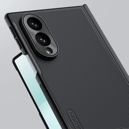 Samsung Galaxy Z Fold 8 vāciņš – Nillkin Super Frosted Shield Fold Magnetic – caurspīdīgs / melns