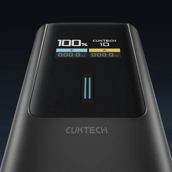 Cuktech CKPB100PGLBL Powerbank 10000mAh - USB-C + USB-A - 150W - Zwart