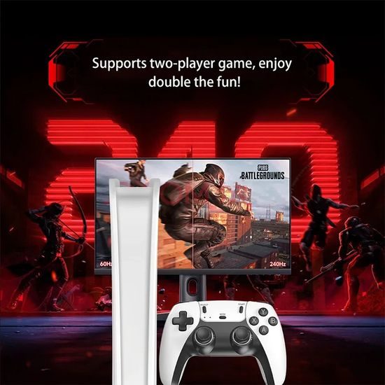 M15 Plus Retro konzol két vezeték nélküli kontrollerrel és tízezer játékkal, HDMI, Game Stick, 4K
