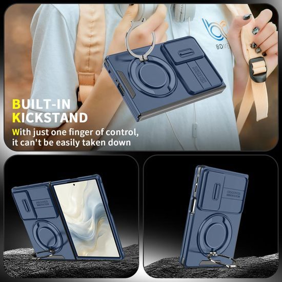 Etui Camslide Stand, Samsung Galaxy Z Fold 8, niebieskie