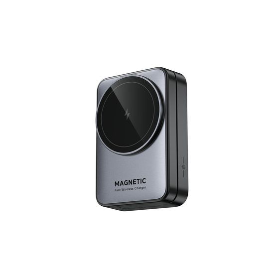 3in1 Magnetisches Kabelloses Ladegerät Faltbar mit LED Nachtlicht - Effiziente Wireless Ladestation für Smartphone, Earbuds und Smartwatch - Grau