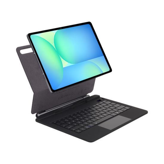 JP Magnetic Keyboard θήκη tablet με οθόνη, Samsung Galaxy Tab S10 FE+, μαύρη
