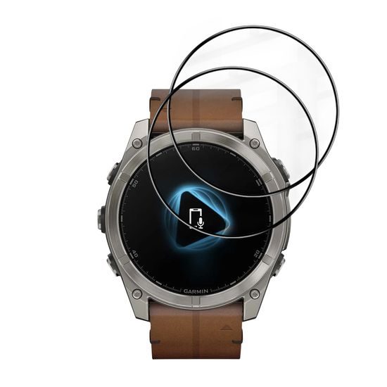 Techsuit Nano Flex, Garmin Fenix 8 / Fenix 8 Pro 51mm, 2 τεμάχια, μαύρο