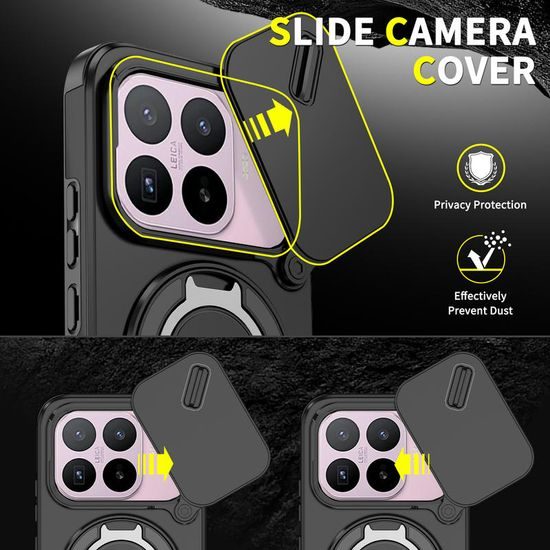 Camslide Stand obal, Xiaomi 17T, černý