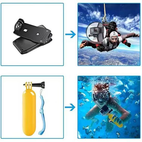 Techsuit Σετ αξεσουάρ CamQuest 15σε1 (SA15) για action camera GoPro