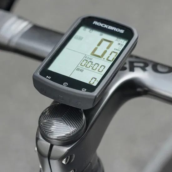 Rockbros WT-2 Fahrradcomputer-Halterung mit Platz für AirTag - Schwarz