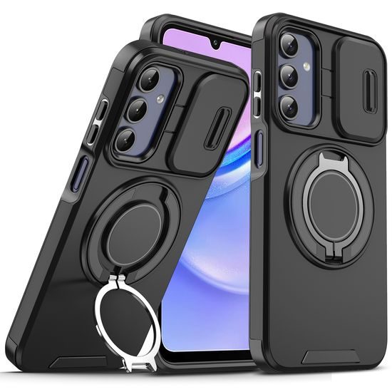 Camslide Stand borító, Samsung Galaxy A15, fekete