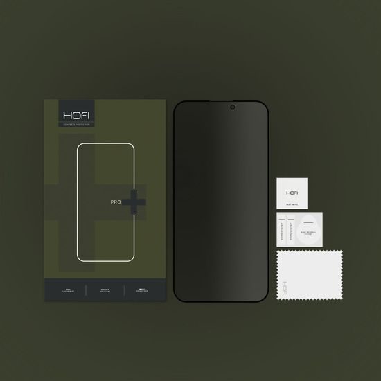 Hofi Privacy Glass Pro+ Tvrzené sklo, iPhone 15 Pro Max