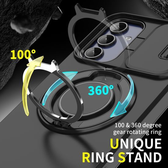 Camslide Stand obal, Samsung Galaxy A14, černý