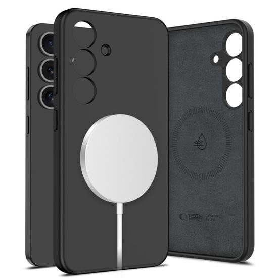 Tech-Protect Liquid Silicone MagSafe, Samsung Galaxy S25 Plus, čierny