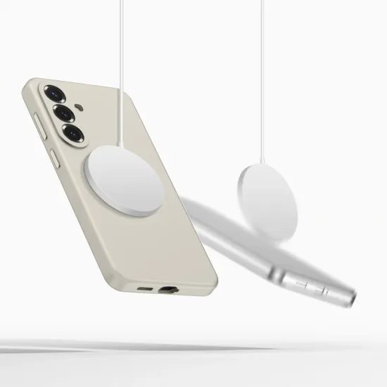 Tech-Protect Silicone MagSafe Schutzhülle für Samsung Galaxy S26 Plus - Magnetische Handyhülle - Beige