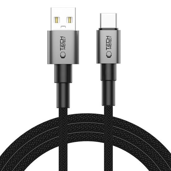 Tech-Protect UltraBoost DNA kábel USB-C, 15W/3A, 2m, sivý