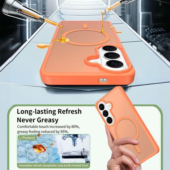 JP MagFit Colour θήκη MagSafe με μαγνήτη N52, Samsung Galaxy S26, πορτοκαλί