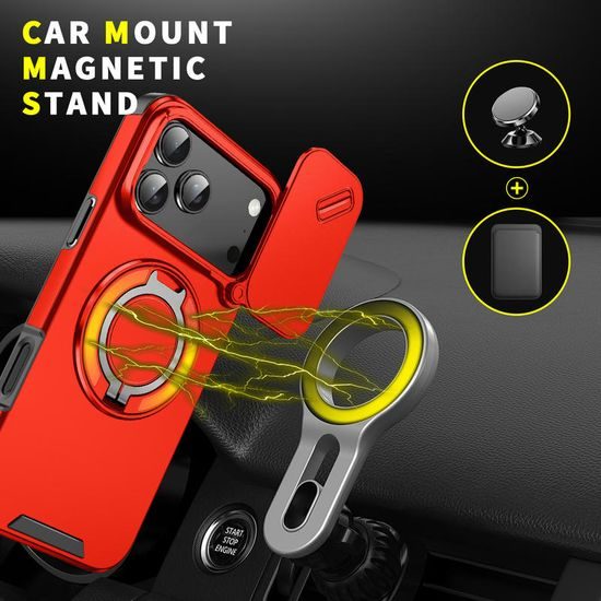 Camslide Stand etui, iPhone 18 Pro Max, rdeč