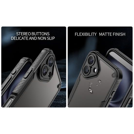 ArmorShield Hybrid Case, iPhone 16 Plus, μαύρο