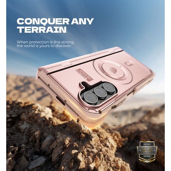 Θήκη Dexnor MagSafe Kickstand Samsung Galaxy Z Fold 7, ροζ