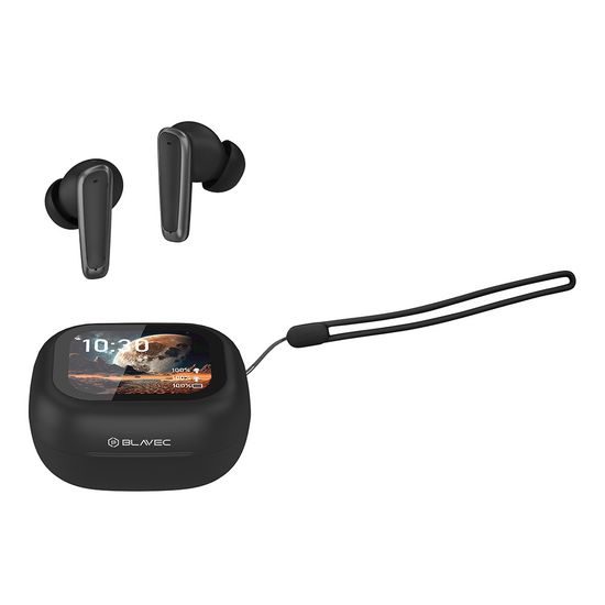 Blavec Bluetooth TWS Oordopjes BW-07 Live met 2,01" LCD-scherm (BW07L-B) - Zwart