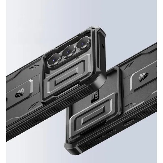 Dexnor 360 Kickstand Camprotector θήκη Samsung Galaxy S26 Plus, μαύρη