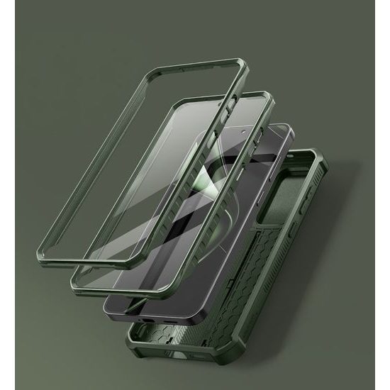 Dexnor 360 Kickstand Camprotector Θήκη Samsung Galaxy S25 Plus, Πράσινη