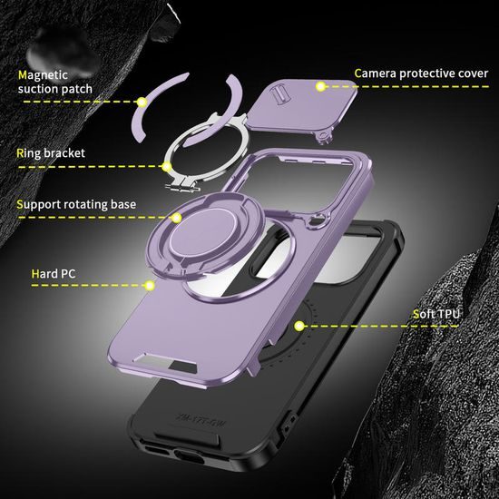Camslide Stand obal, Xiaomi 17T, fialový