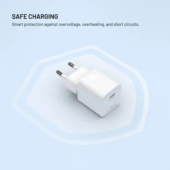 FIXED Mini USB-C hálózati töltő, PD 20W, fehér