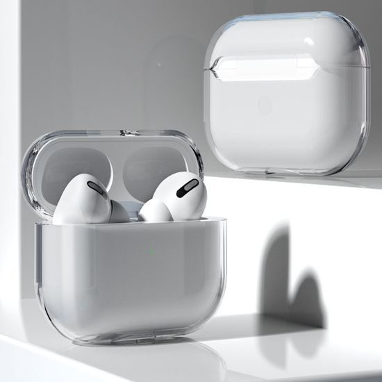 Pevné a tvrdé púzdro na AirPods 1 / 2, priehľadné (púzdro A)