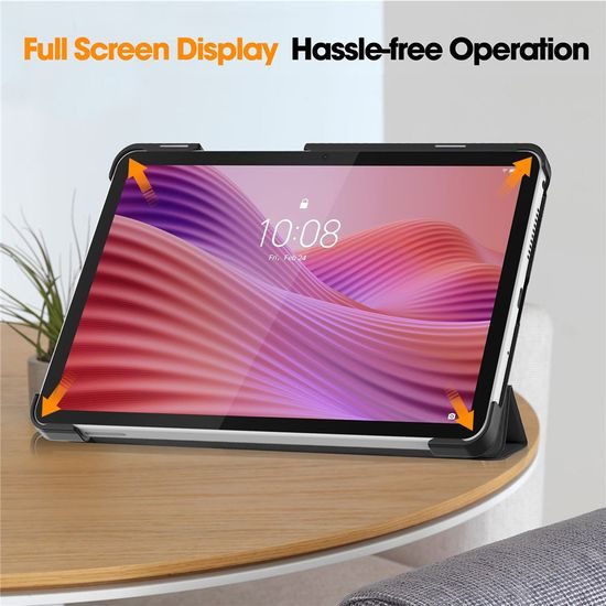 Techsuit FoldPro Schutzhülle für Lenovo Tab One 8.7 - Klappbare Standfunktion - Schwarz