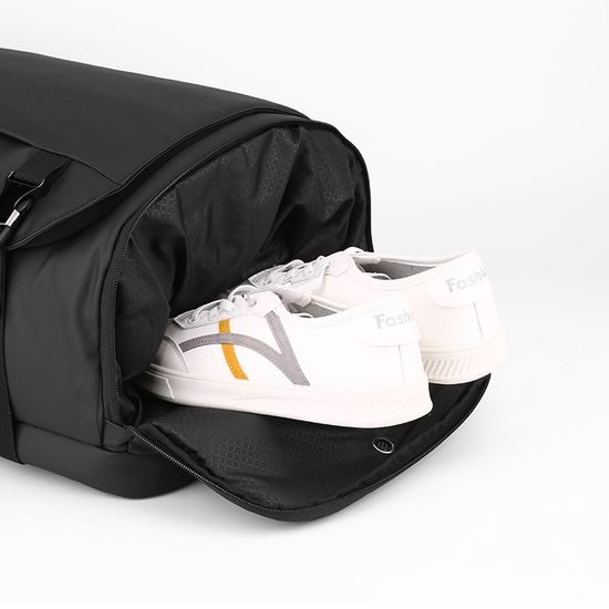 JP Rucksack B08 - 50x30x20 cm - Alltagsrucksack mit verstellbaren Schultergurten - Schwarz