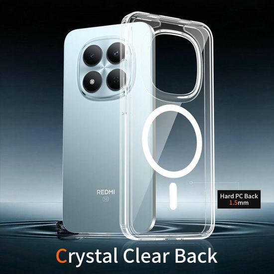 Magsafe Clear obal, Xiaomi Redmi Note 15 Pro 5G, průhledný