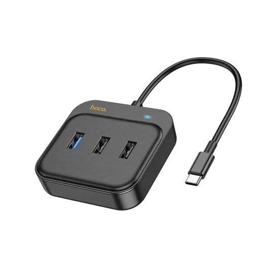 Hoco adaptér HUB 5v1 USB-C na HDTV + USB3.0 + 2x USB2.0 + USB-C PD100W Multiport, 0,2 m, čierny (HB36)