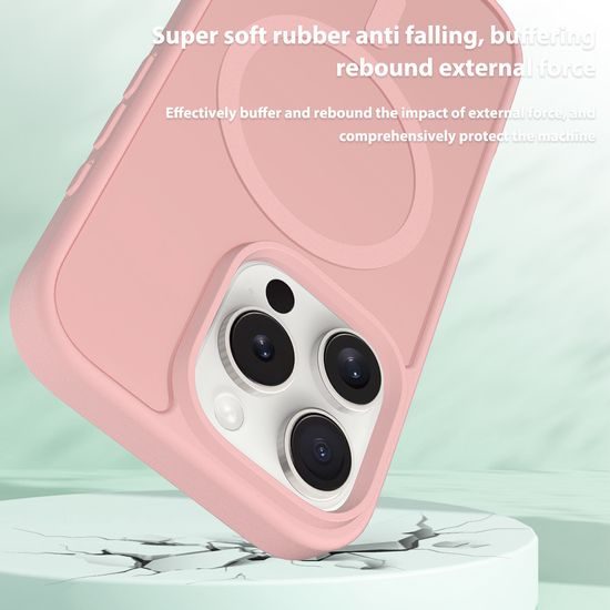 JP MagFit Colour MagSafe obal s N52 magnetom, iPhone 16 Pro, svetlo ružový