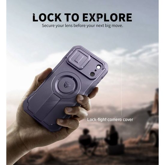 Dexnor MagSafe 360 Kickstand Camprotector θήκη iPhone 17 Pro Max, μωβ