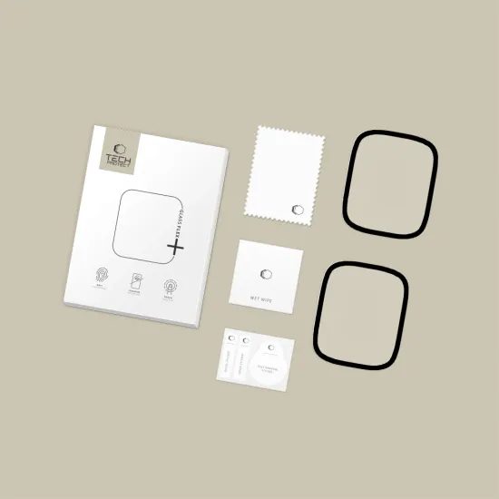 Tech-Protect Glass Flex+ für Xiaomi Redmi Watch 6 - Hybrides Displayschutzglas - 0,28 mm - Schwarz - 2 Stück