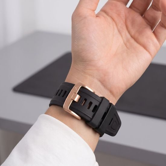 Tech-Protect Silicone remienok, Garmin Fenix 5S / 5S Plus / 6S / 6S Pro / 7S / 8 / 9 / 9 Pro (43 mm), čierny
