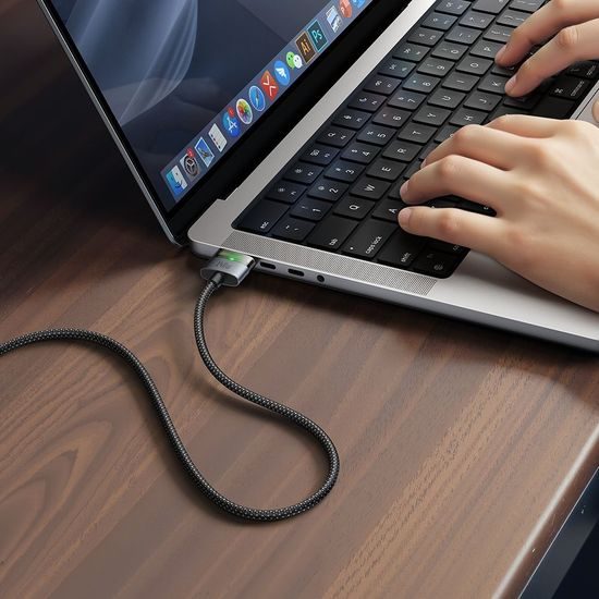 Mcdodo Μαγνητικό καλώδιο (CA-2070) USB-C - MagSafe 3, 140W, LED ενδείκτης, 2 m, μαύρο