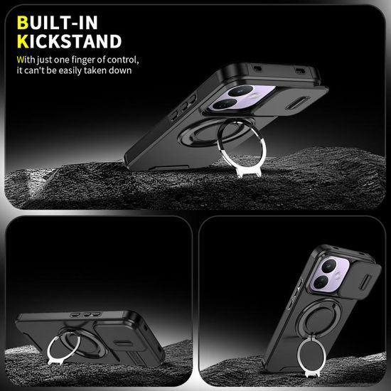 Camslide Stand obal, Xiaomi Redmi Note 17 Pro 5G / Note 17 Pro Max 5G, černý