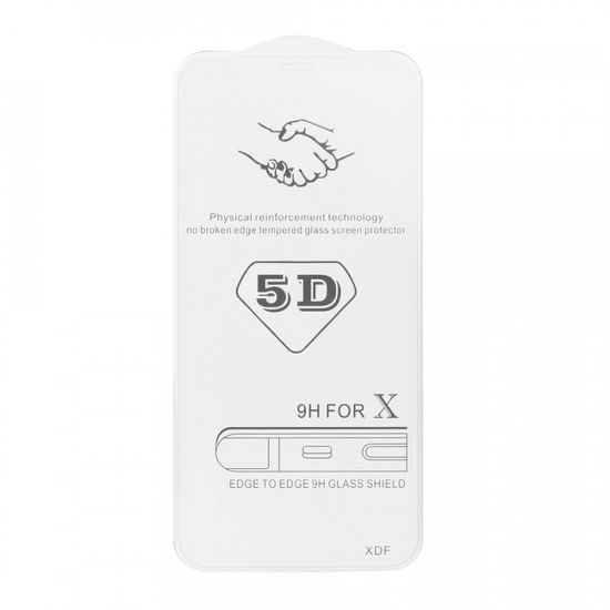 Folie de sticlă securizată 5D, iPhone 12 Pro MAX, neagră