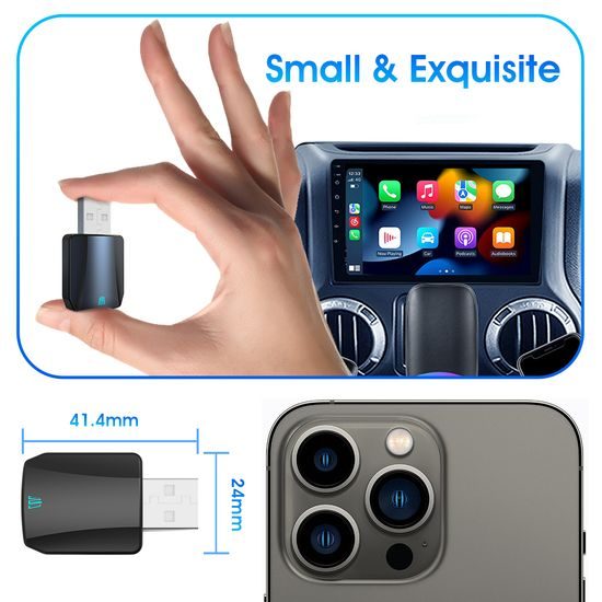 Ασύρματος Προσαρμογέας για CarPlay και Android Auto, Plug & Play, ABS, CA15