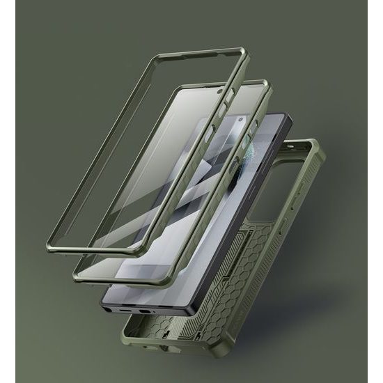 Dexnor 360 Kickstand Camprotector Θήκη Samsung Galaxy S25 Ultra, Πράσινη