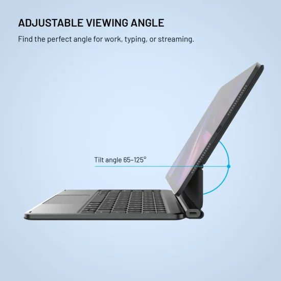 FIXED Typee Alu tok vezeték nélküli billentyűzettel, Apple iPad 10.9 2022 / iPad 11 2025, CZ, fekete