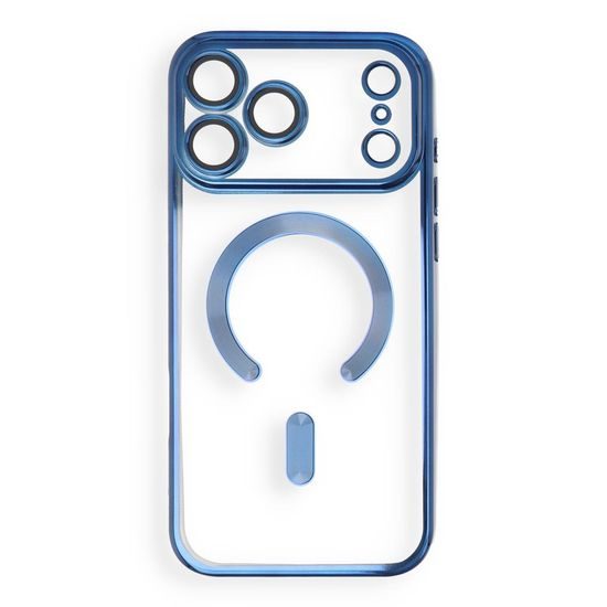 iPhone 17 Pro Max / 18 Pro Max vāciņš – Electro Mag Cover ar MagSafe – tumši zils