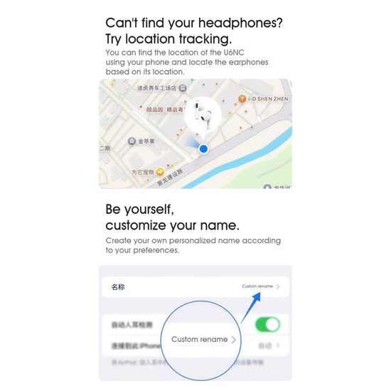 Dudao U6NC Bežične slušalice s ANC + ENC i Bluetooth 6.0