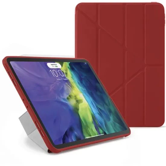 Pipetto Origami TPU θήκη, Apple iPad 10.9 2022 / iPad 11 2025, σκούρο κόκκινο