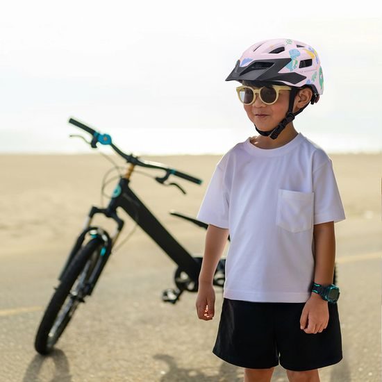 Casco da ciclismo per bambini Wozinsky con visiera rimovibile XS, rosa