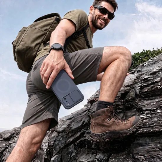 iPhone 17 Pro / 18 Pro dėklas – Tech-Protect Kevlar Aura MagSafe – mėlyna