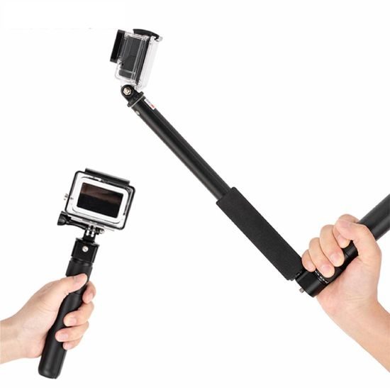 Profesionalni teleskopski selfie štap 1,2 m s integriranim stativom za akcijske kamere i 360° kamere